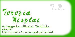 terezia miszlai business card